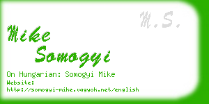 mike somogyi business card